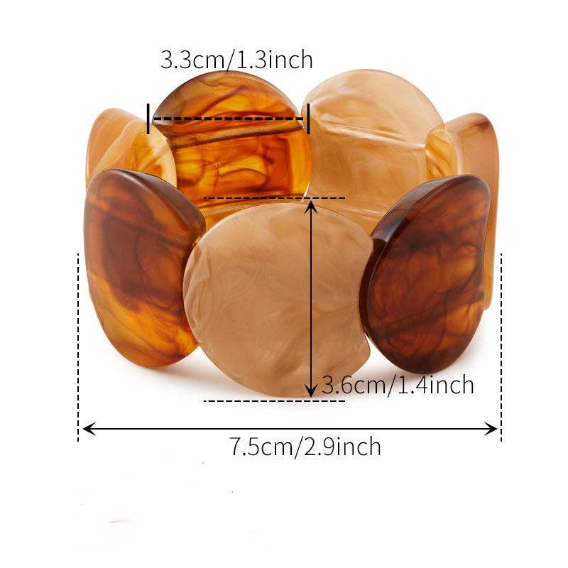 Dipped Shop - Trendy Irregular Texture Acrylic Bangle Bracelet DP25E767: C1