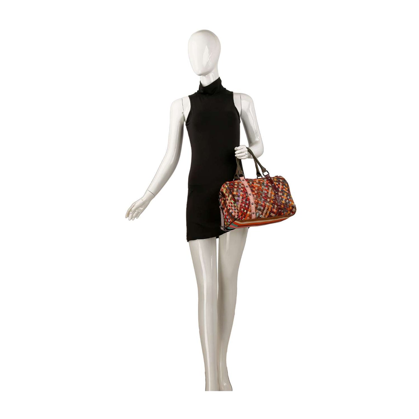 Handbag Express - Genuine Leather Woven Large Satchel: MultI
