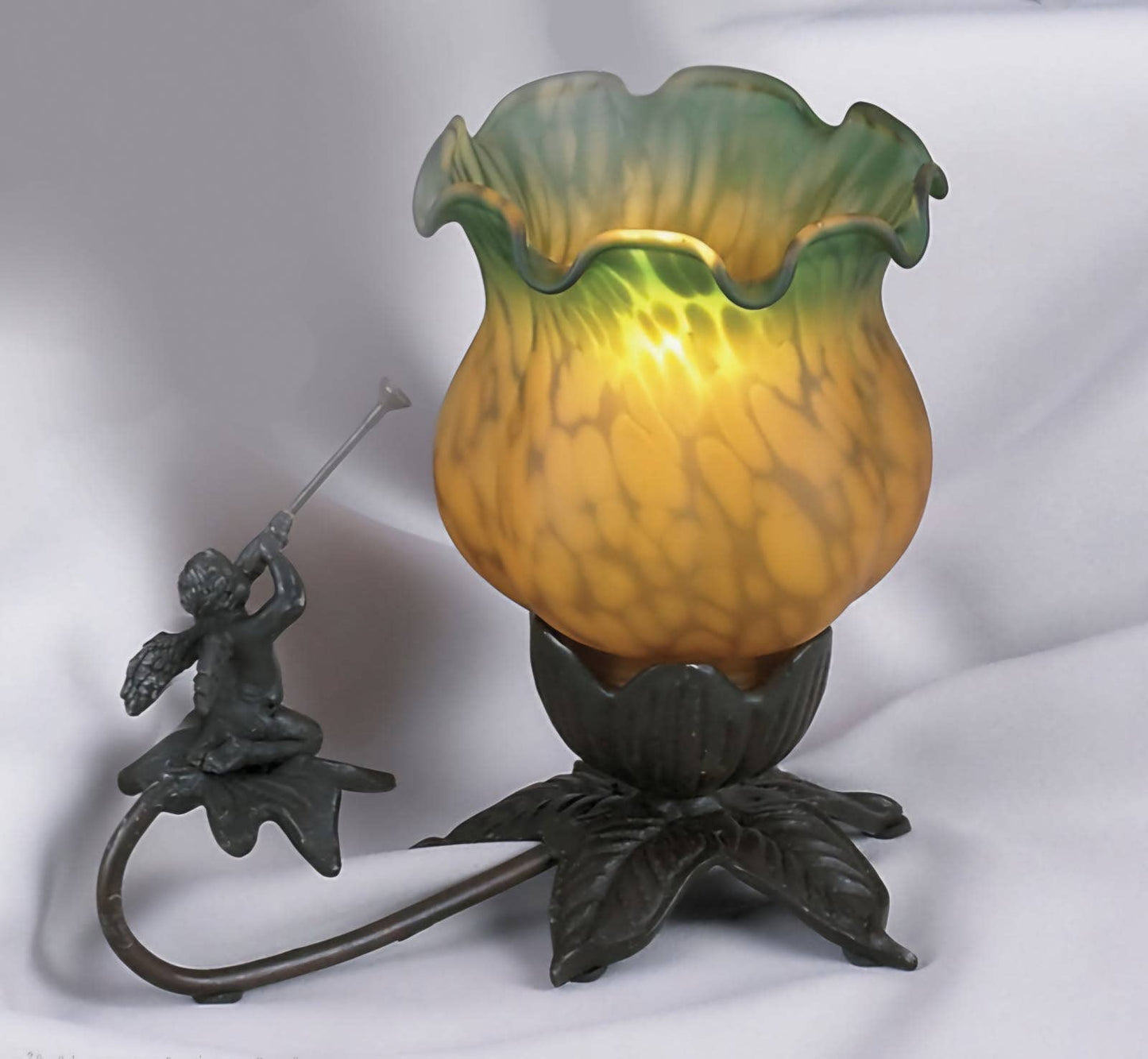 AA Importing - Cherub with Trumpet Accent Lamp