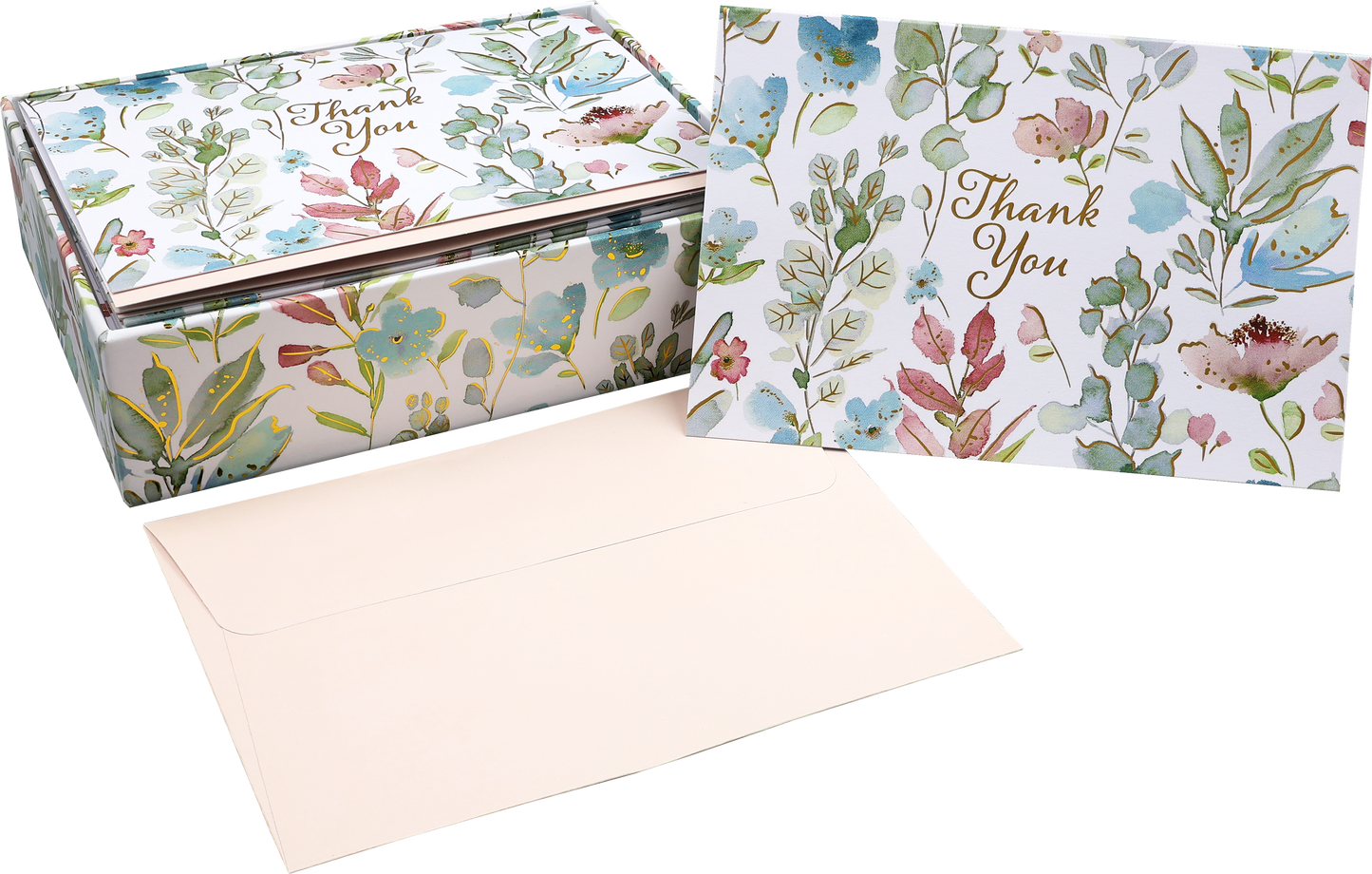 Peter Pauper Press - Floral Watercolor Thank You Notes