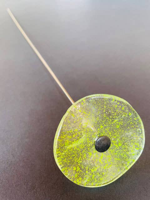 CARNEOL GLASS - Small Glass Flower Outdoor - Transparent Applegreen