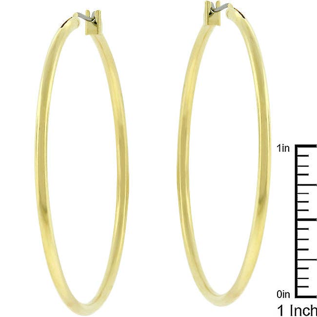 JGoodin - Large Golden Hoop Earrings
