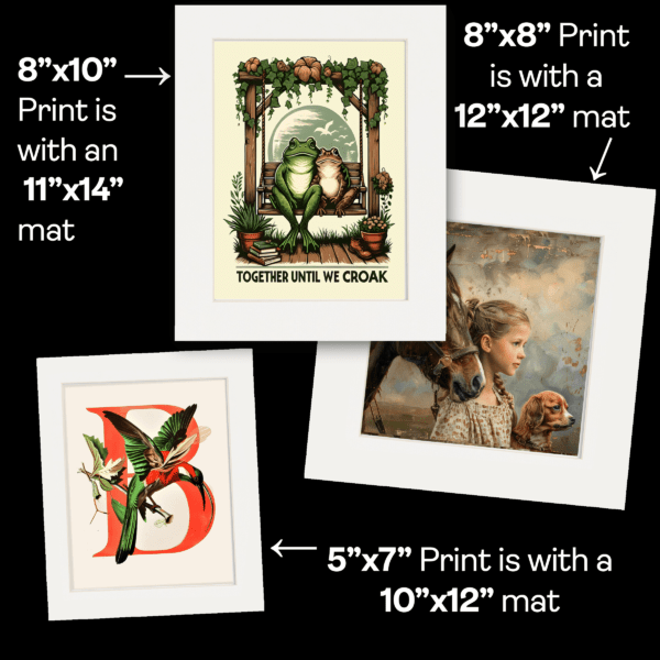 Mowbi - Young Fairy Love - Fairies Wall Art Prints – 8″x10″ Artwork for 11″x14″ Frame