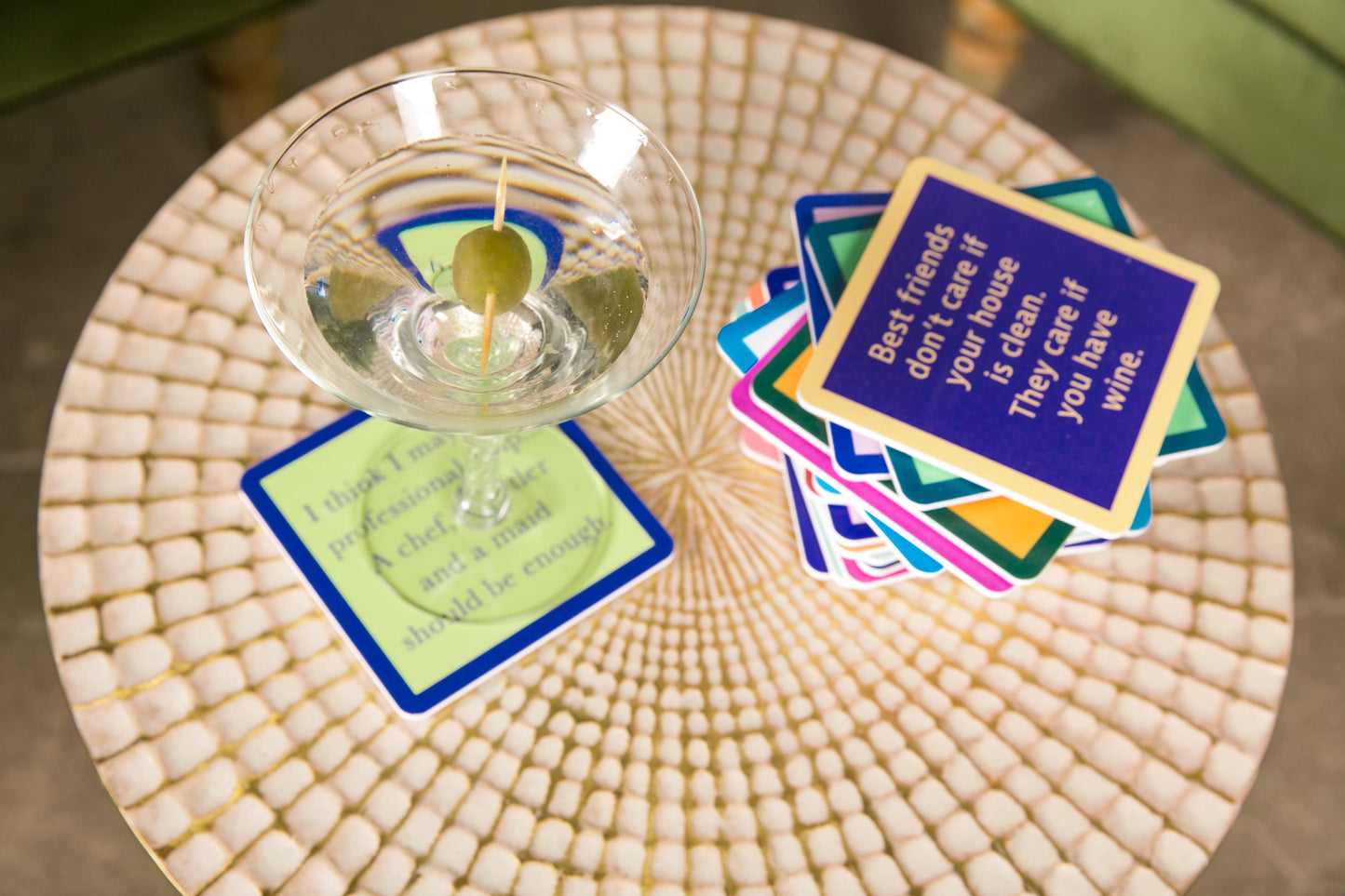 Drinks on Me - COASTER Press Send | Funny Party Gift | Home Bar Decor