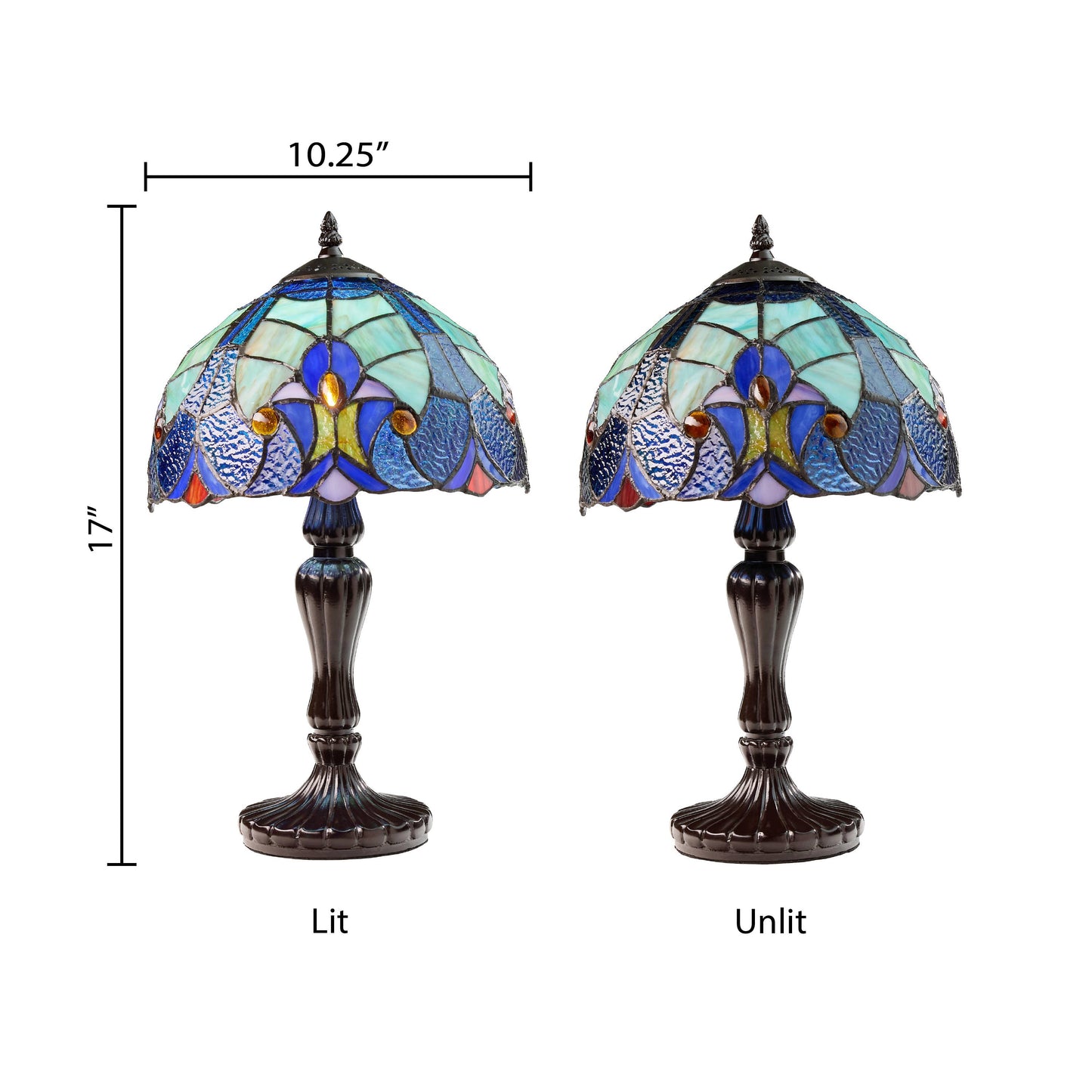 River of Goods - 17"H Halston Candlestick Base Dome Shade Table Lamp