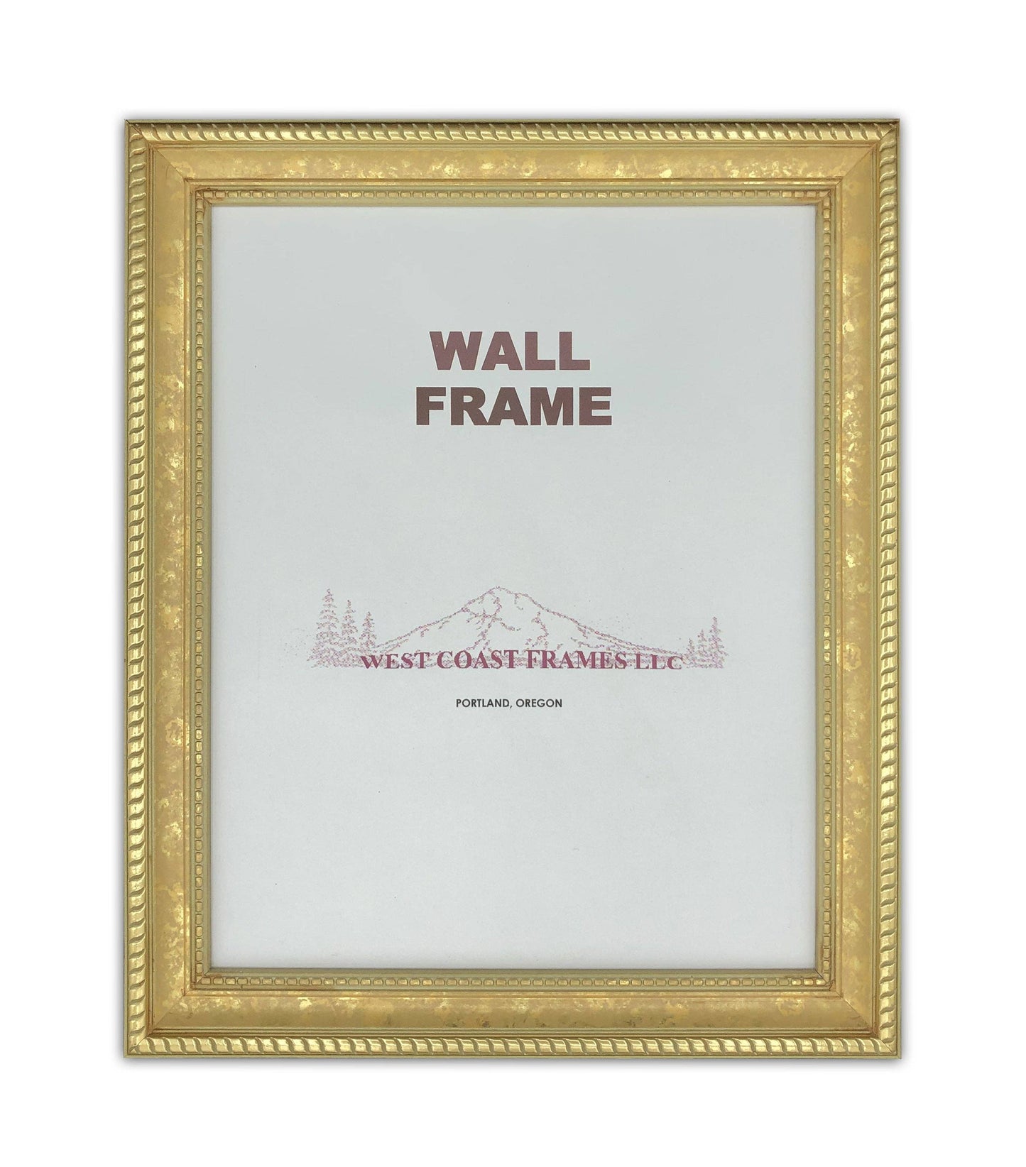 West Coast Frames LLC - 645GL - 1-1/8" Gold Antique Beaded Poly Picture Frame: Gold / 8x10
