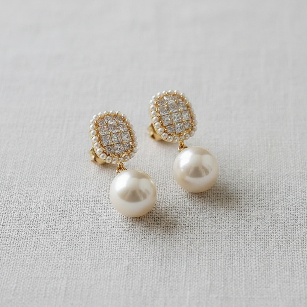 camilla dovey - Elegant Pearl Drop Earrings
