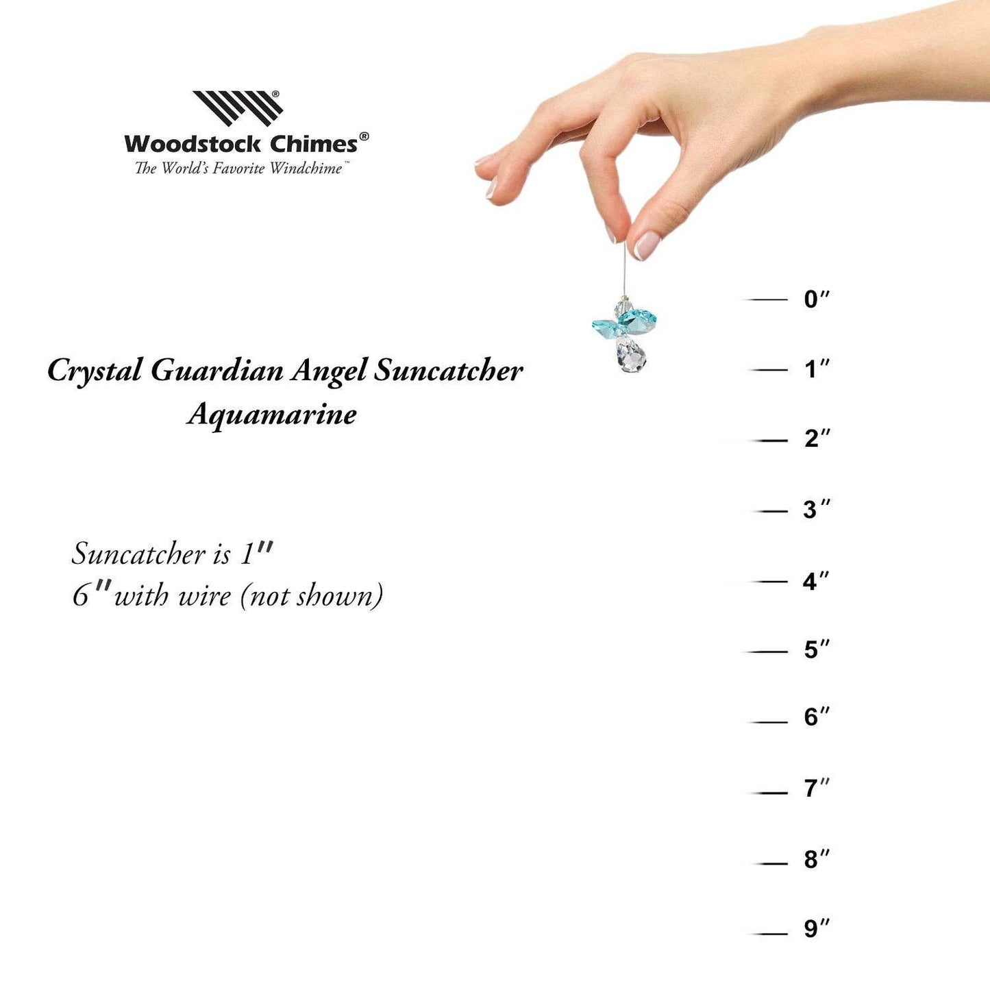 Woodstock Chimes - Crystal Guardian Angel™ - Aquamarine