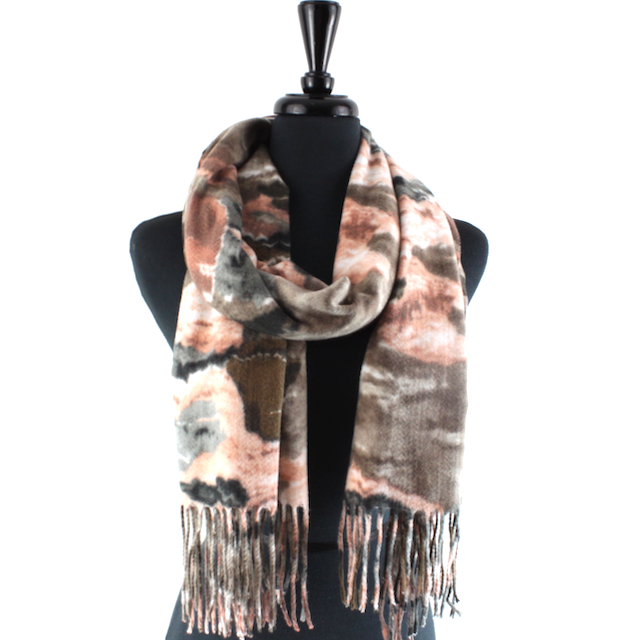 Pretty Persuasions - S23290 Cloudy Skies Scarf: 06 Khaki