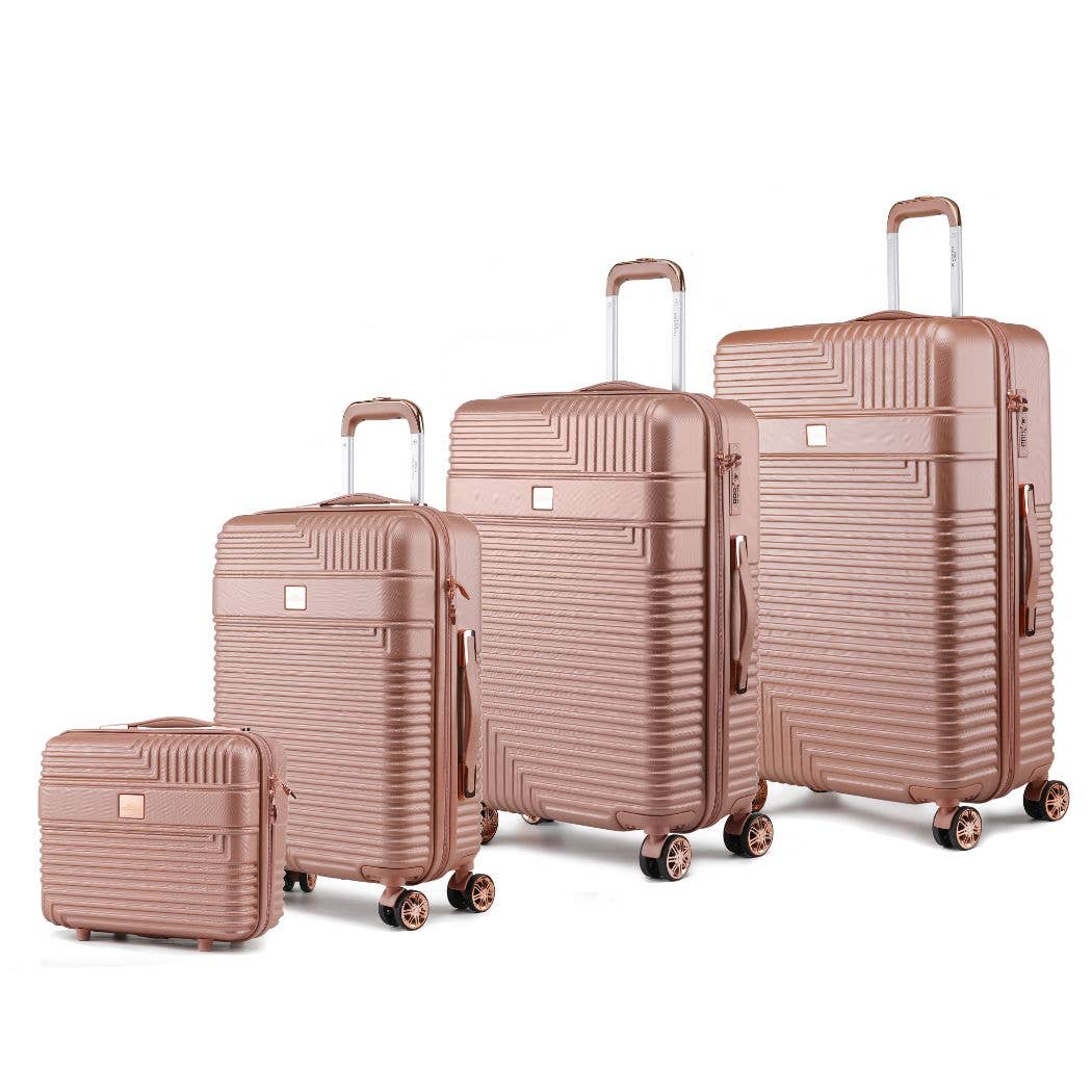 MKF Collection - Mykonos Luggage Set- Extra Large, Large, Medium and Small: Silver