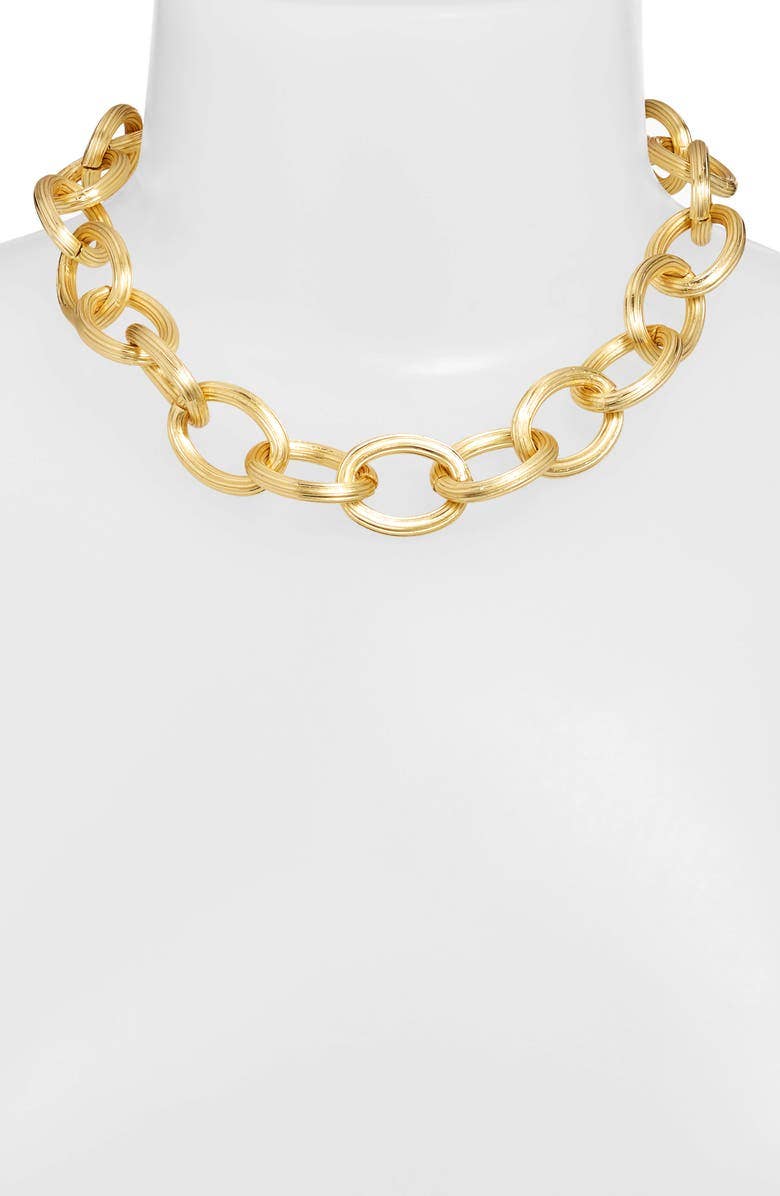 KARINE SULTAN - Layering Chain Necklace - Large Chain: Gold