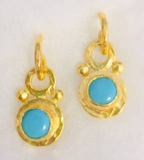 AJS Design Studio - Turquoise "door knocker" earrings
