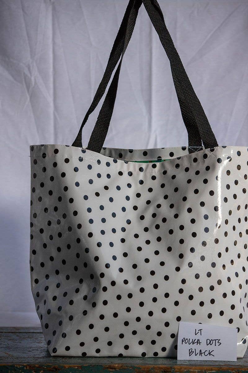 Oilcloth International - Black Polka Dot Tote - Large