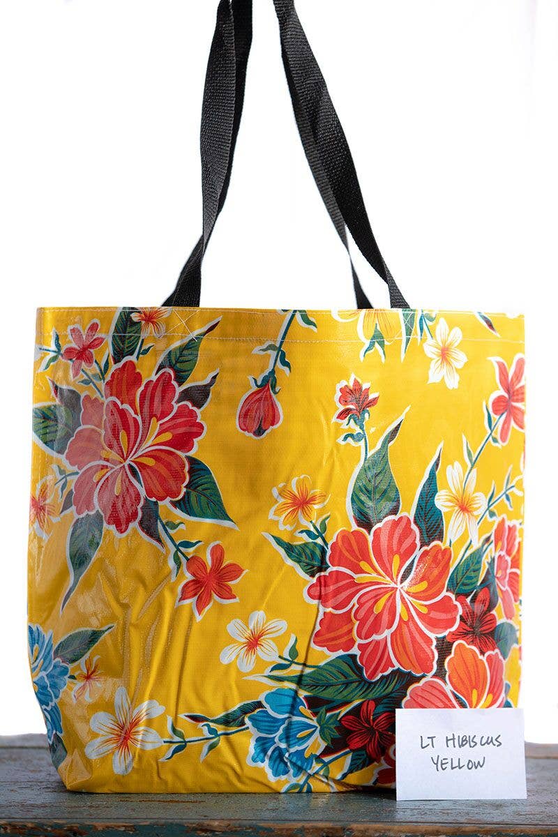 Oilcloth International - Yellow Hibiscus Tote - Large