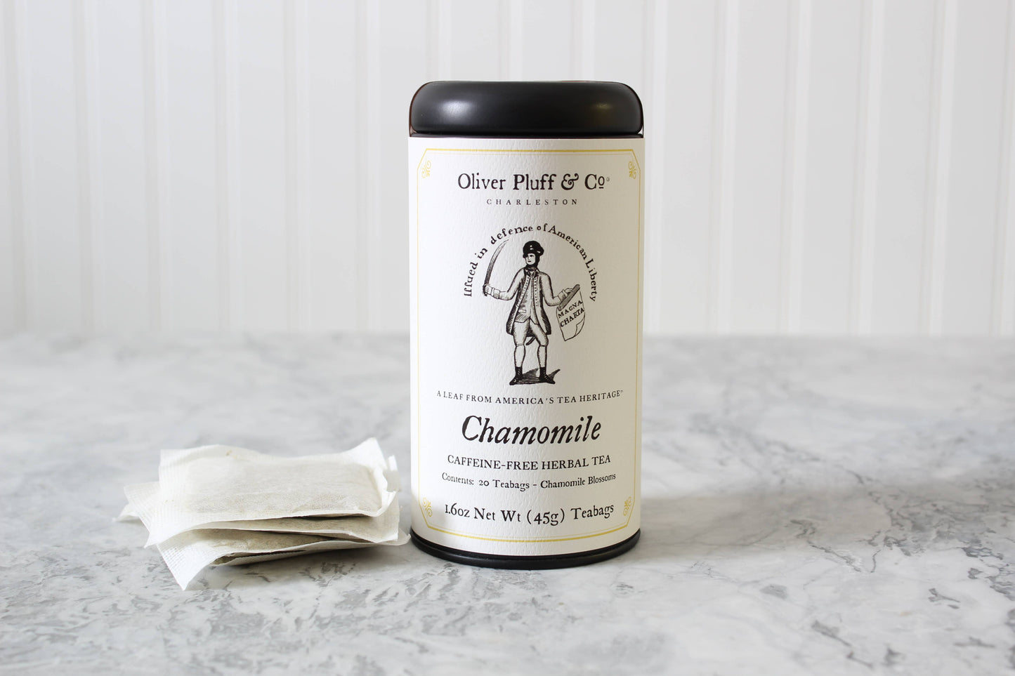 Oliver Pluff & Company - Chamomile - Caffeine Free 20 Teabags in Signature Tea Tin