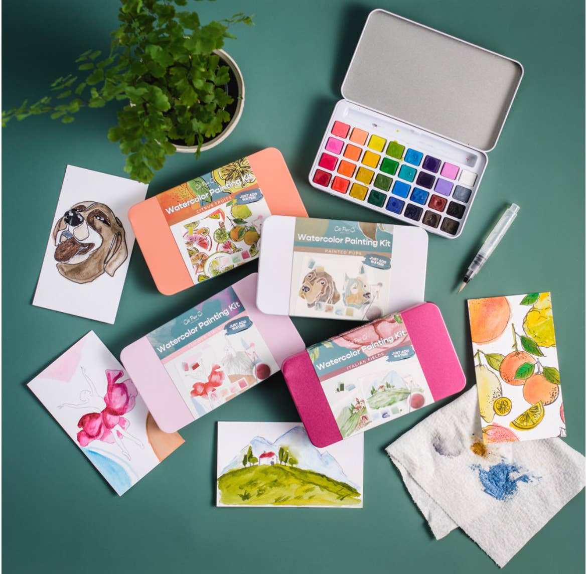 Cate Paper Co. - Painted Pups watercolor painting kit