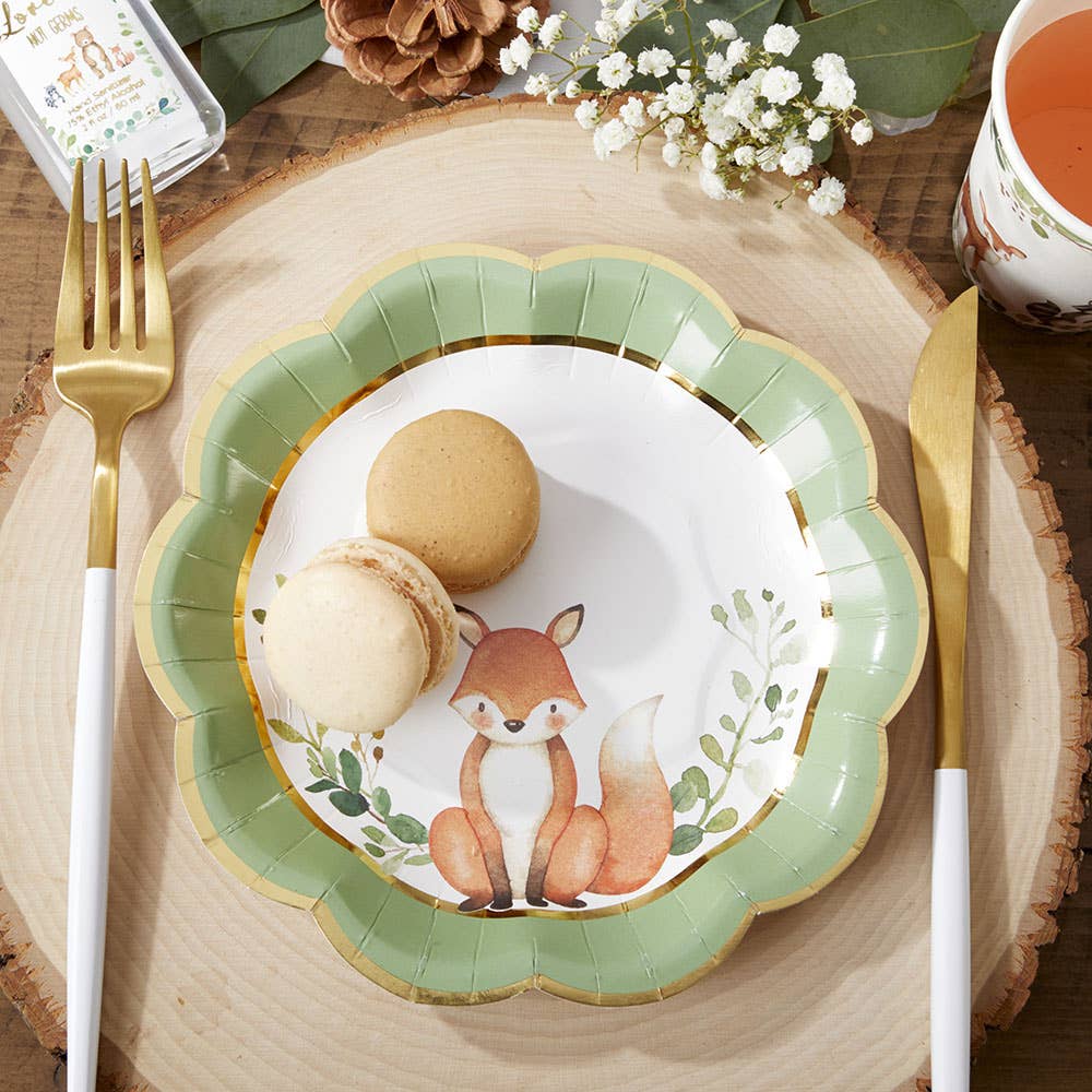 Kate Aspen - Woodland Baby 7 in. Premium Paper Plates (Set of 16)