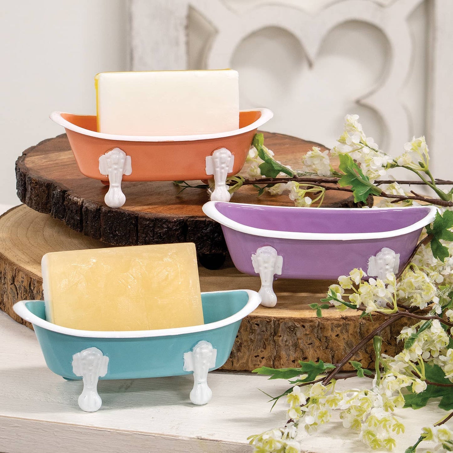CWI Gifts - Teal Iron Bathtub Soap Dish