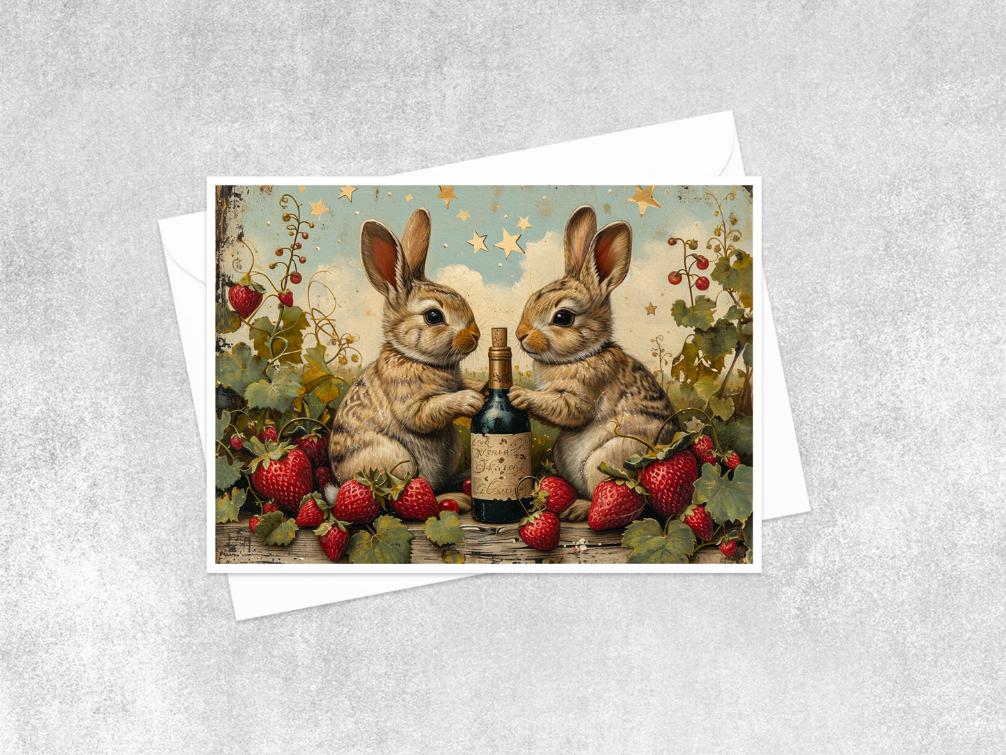 Salty Alyce - Bunny Spring Picnic Blank Card 64AS