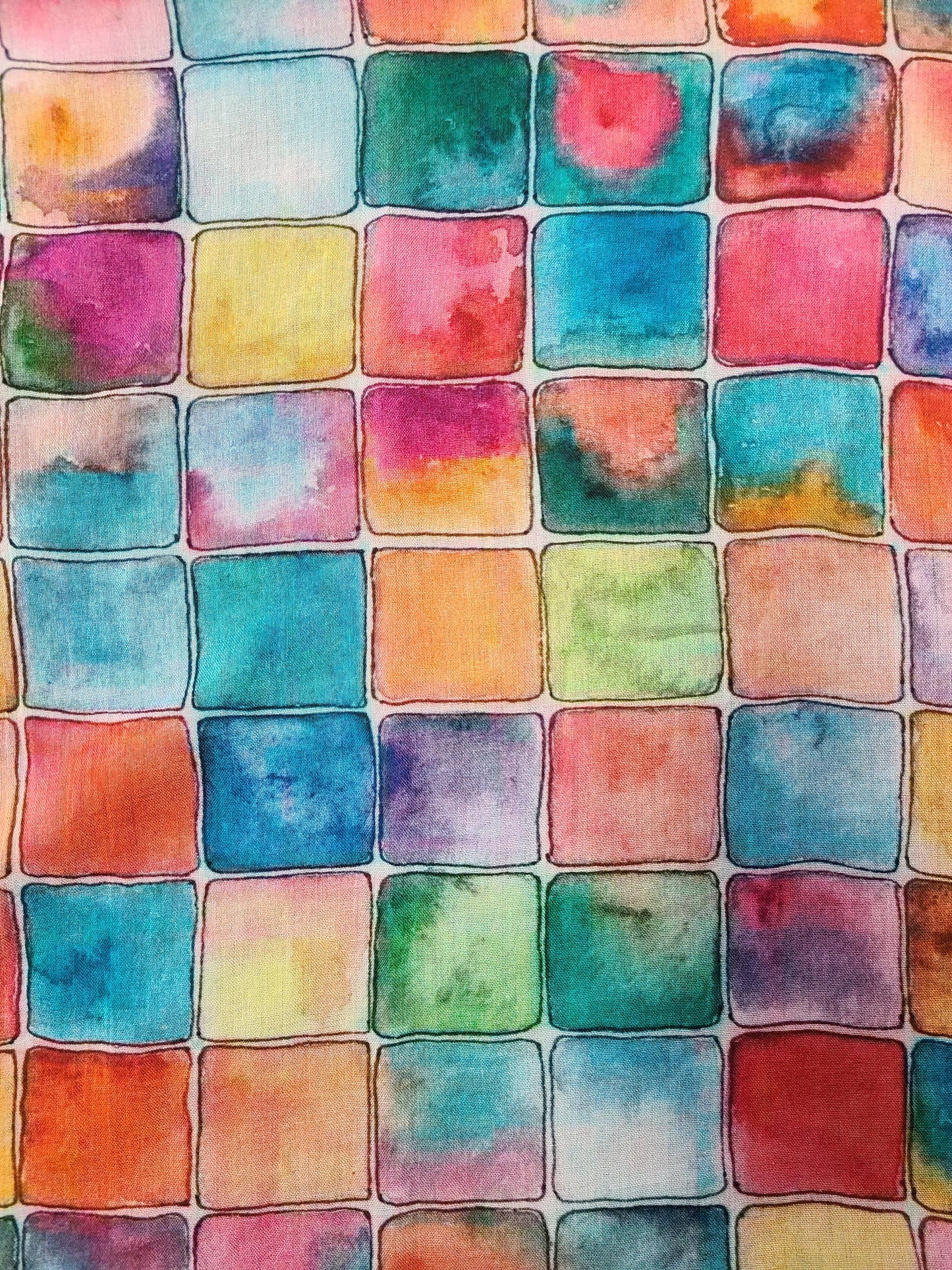 KikiSol - Blocks Cotton Modal Scarf