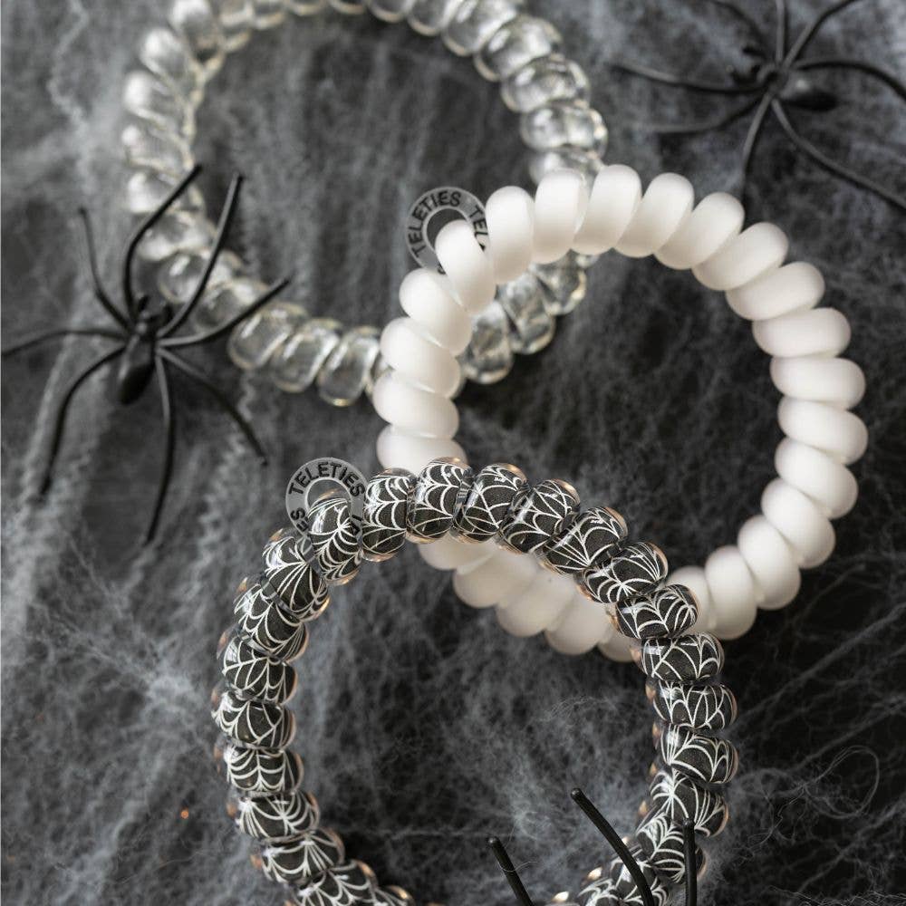TELETIES - Spiral Hair Coils | Large | Webbed Hair Ties