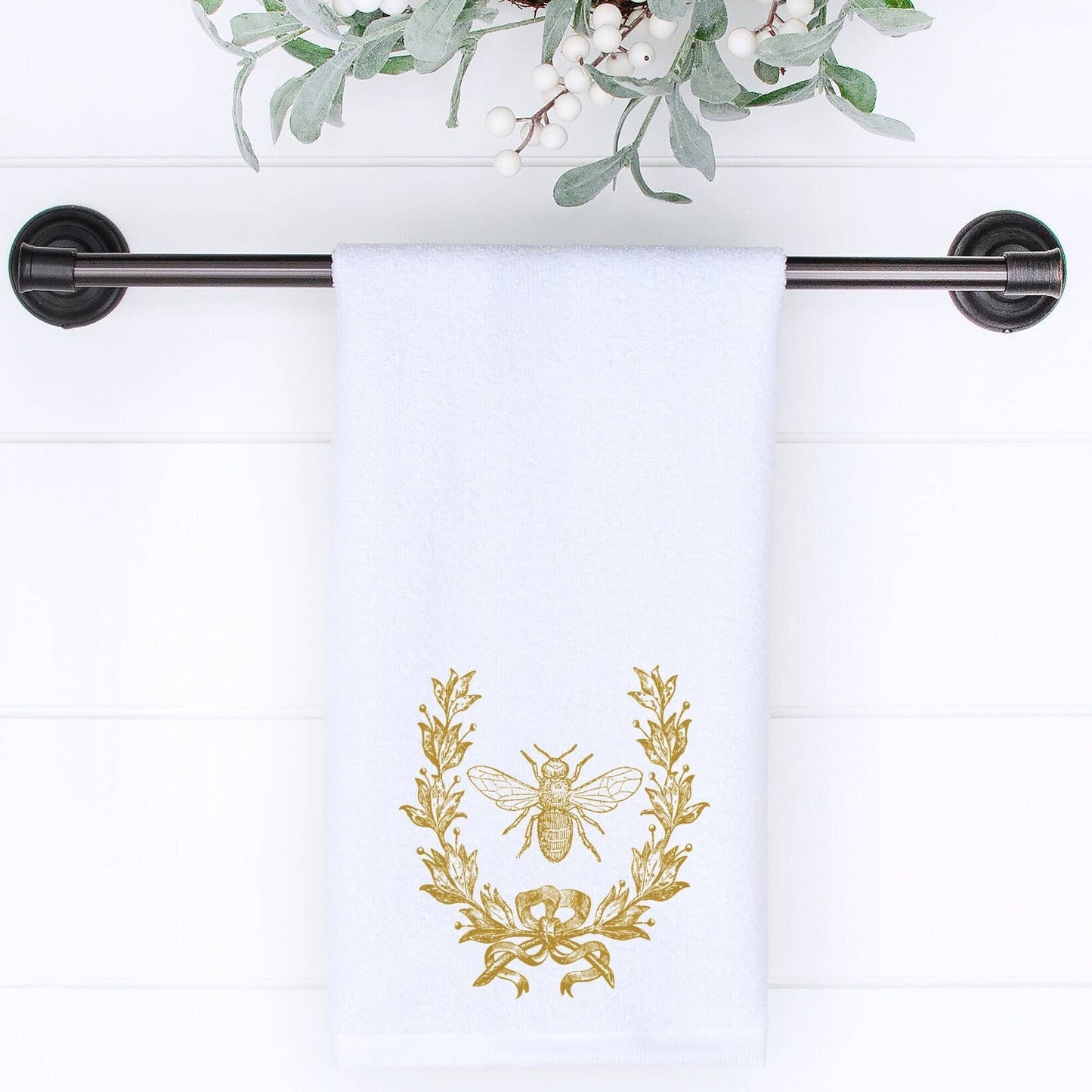 Fernville Creations - Gold Bee French Inspired Luxury Velour Hand Towel
