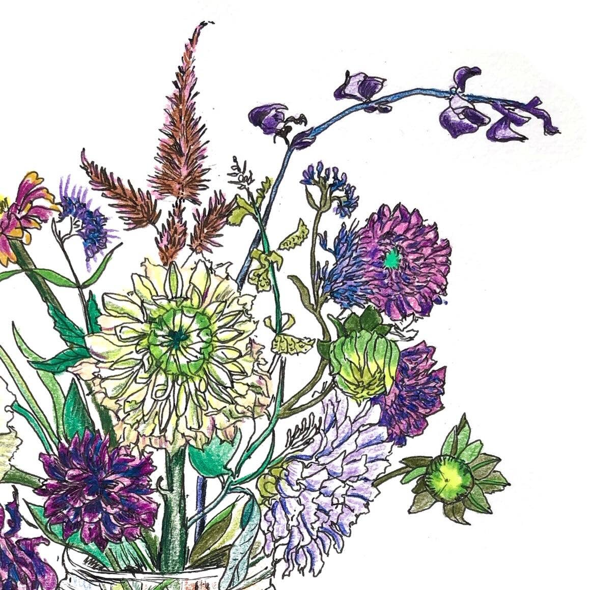 Vivid Cottage - Violet Bunch - card