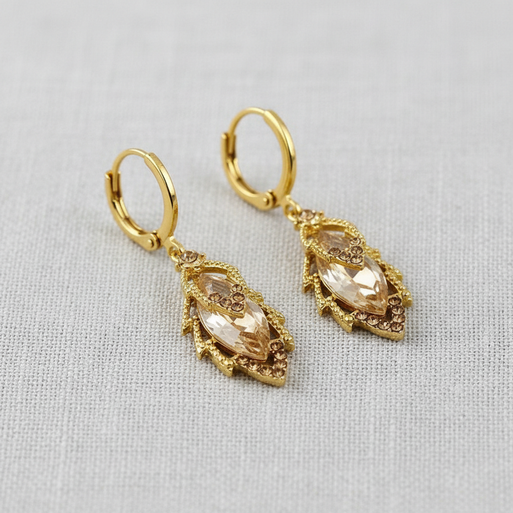 camilla dovey - Purple Zircon Leaf Ear Cuff Earrings