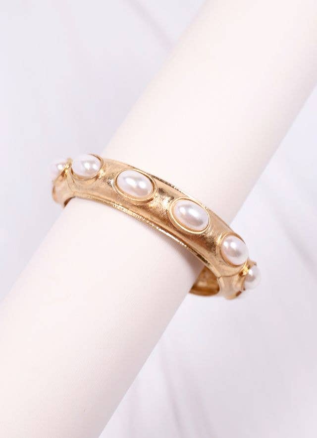 Caroline Hill - Harriette Pearl Bracelet GOLD: Default