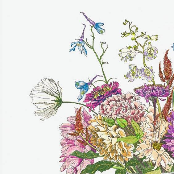 Vivid Cottage - Delicate Blues - card