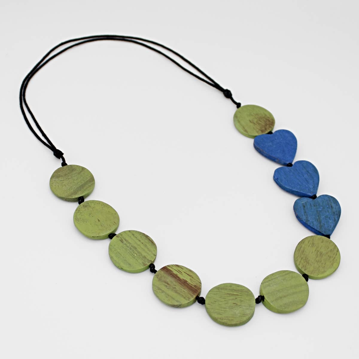 Sylca Designs - Lime Charmaine Wooden Heart Necklace