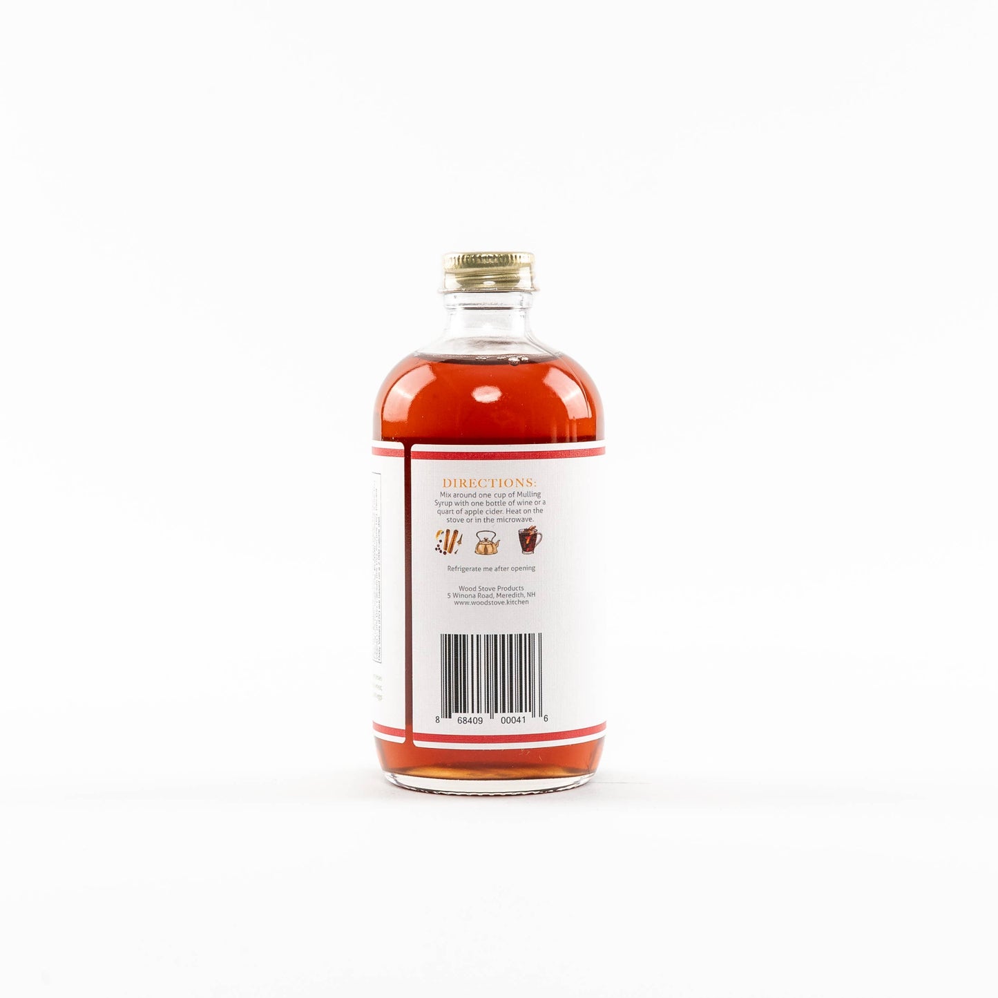 Wood Stove Kitchen - Mulling Syrup, 8 fl oz - for Mulled Wine, Cider, Baking, Coc