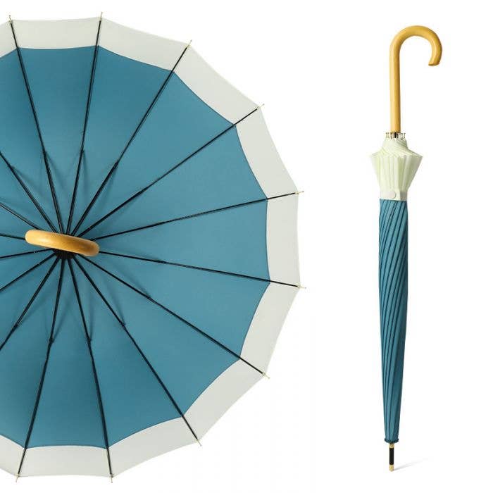 PEACH ACCESSORIES - 3468 two tones pastel colour umbrellas: Pastel Green