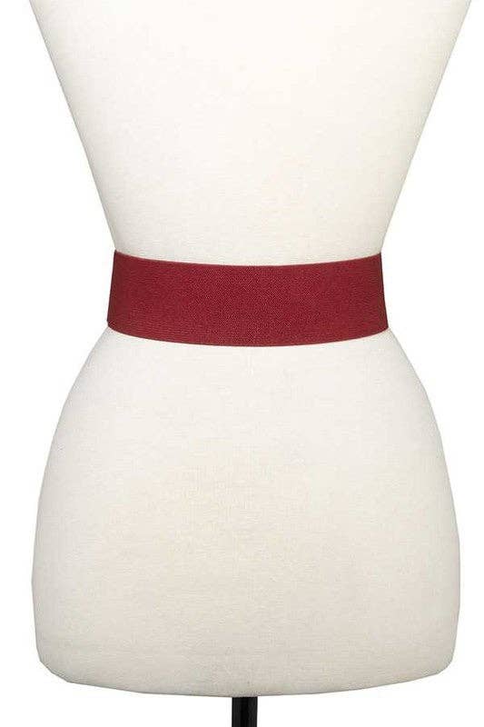 Andrea Bijoux - Rhinestone Buckle Pave Fashion Stretch Belt: Brown / One Size