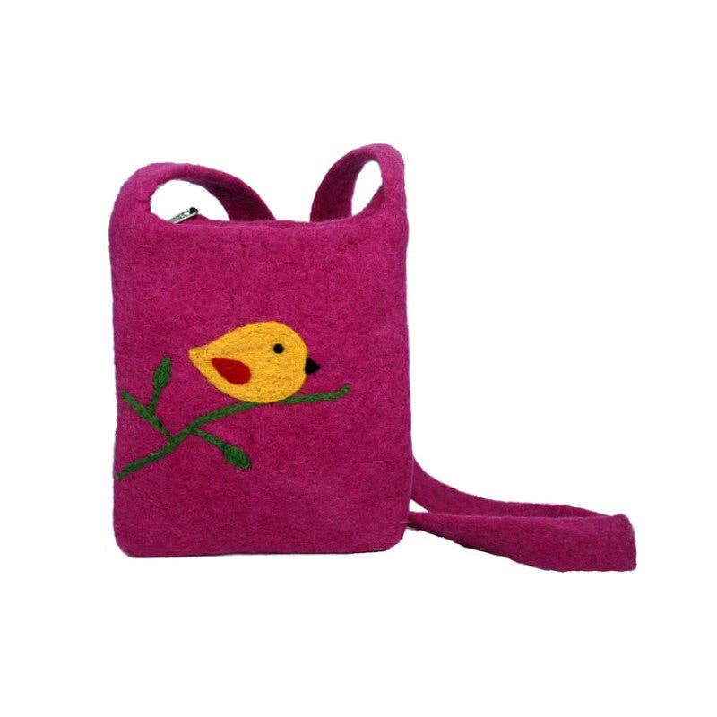 BNB Crafts Inc. - One Bird Cross Body Kids Bag: Green