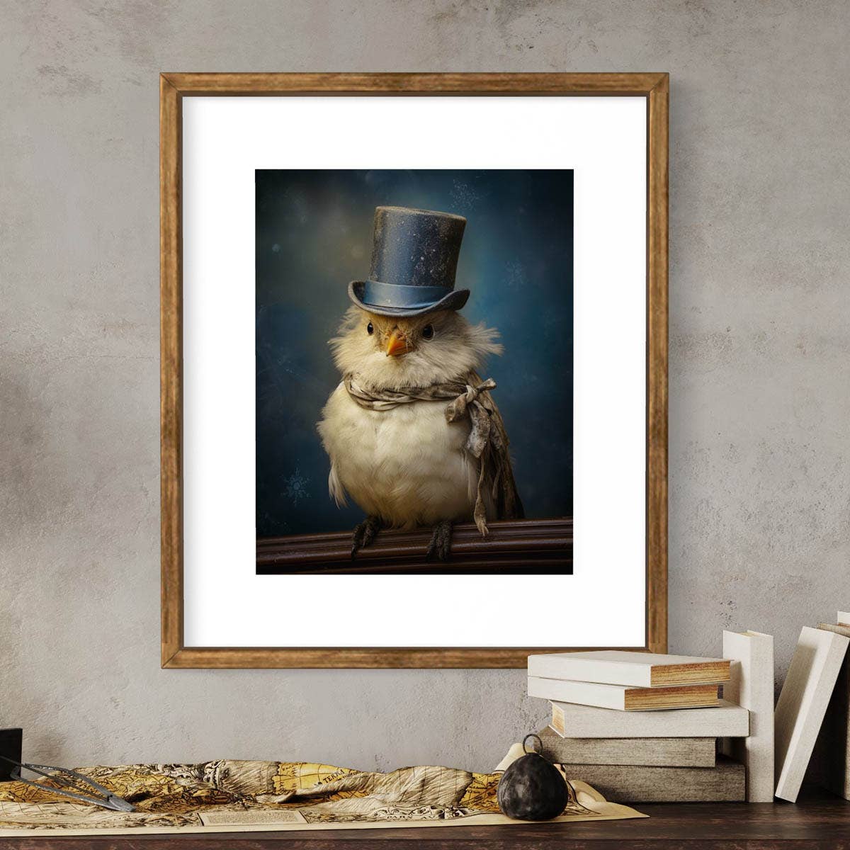 Salty Alyce - Gentleman Bird Vintage Portrait Wall Art 39AS