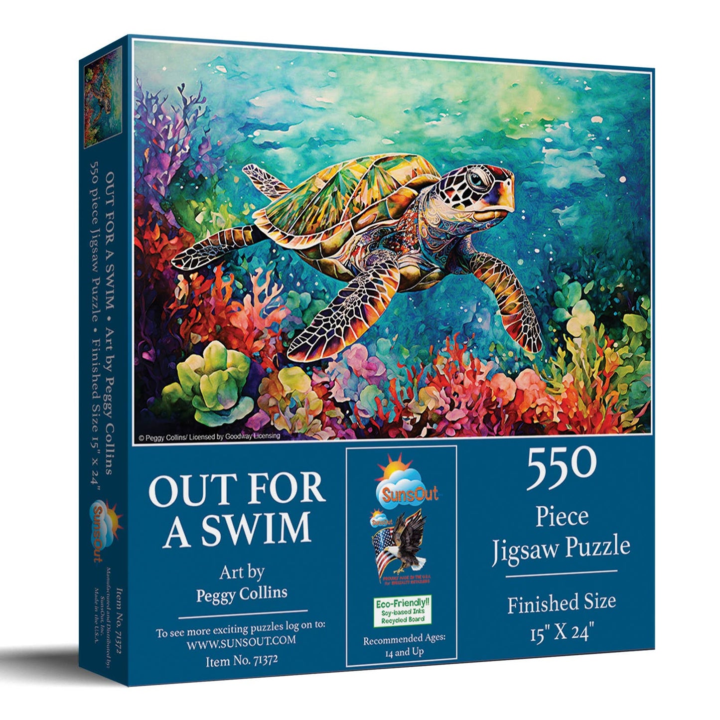 SunsOut - 1036 Out for a Swim 550 pc Puzzle: 15x24