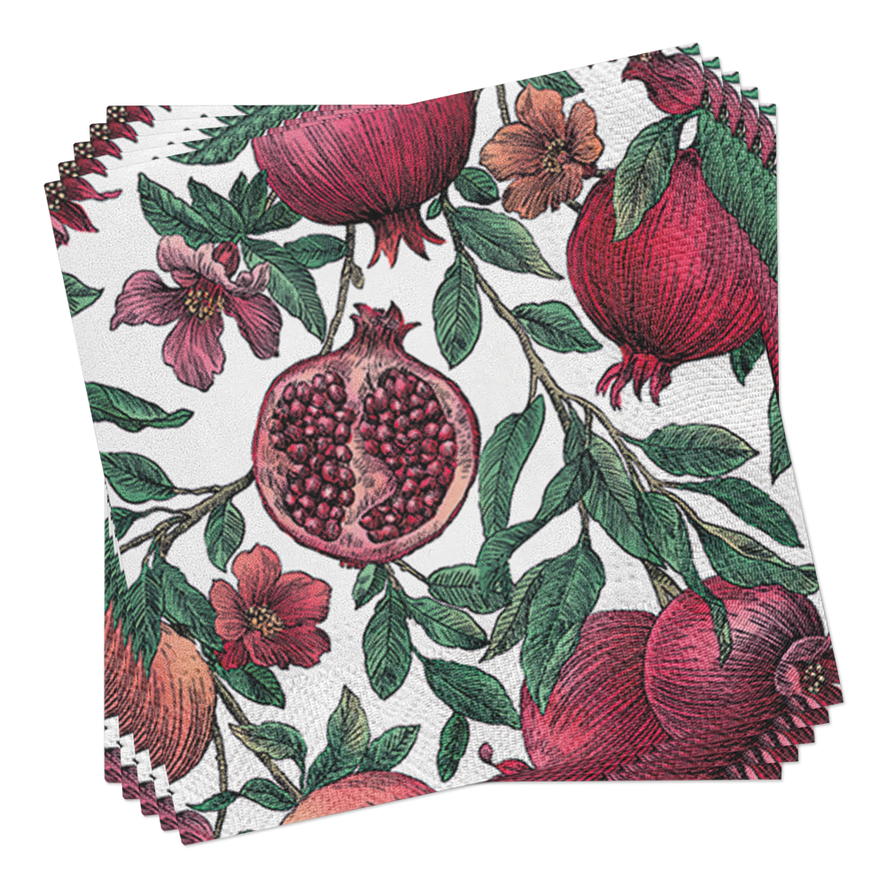 European Excellency - Pomegranate Paper Napkins: Cocktail