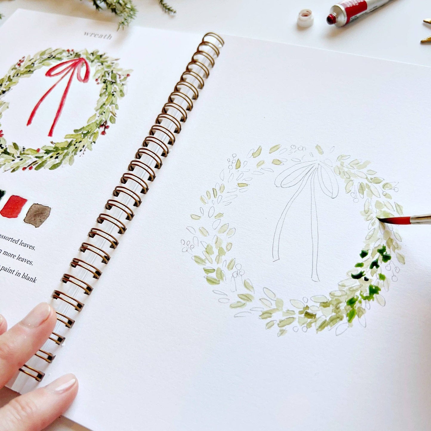 emily lex studio - Christmas watercolor workbook presale