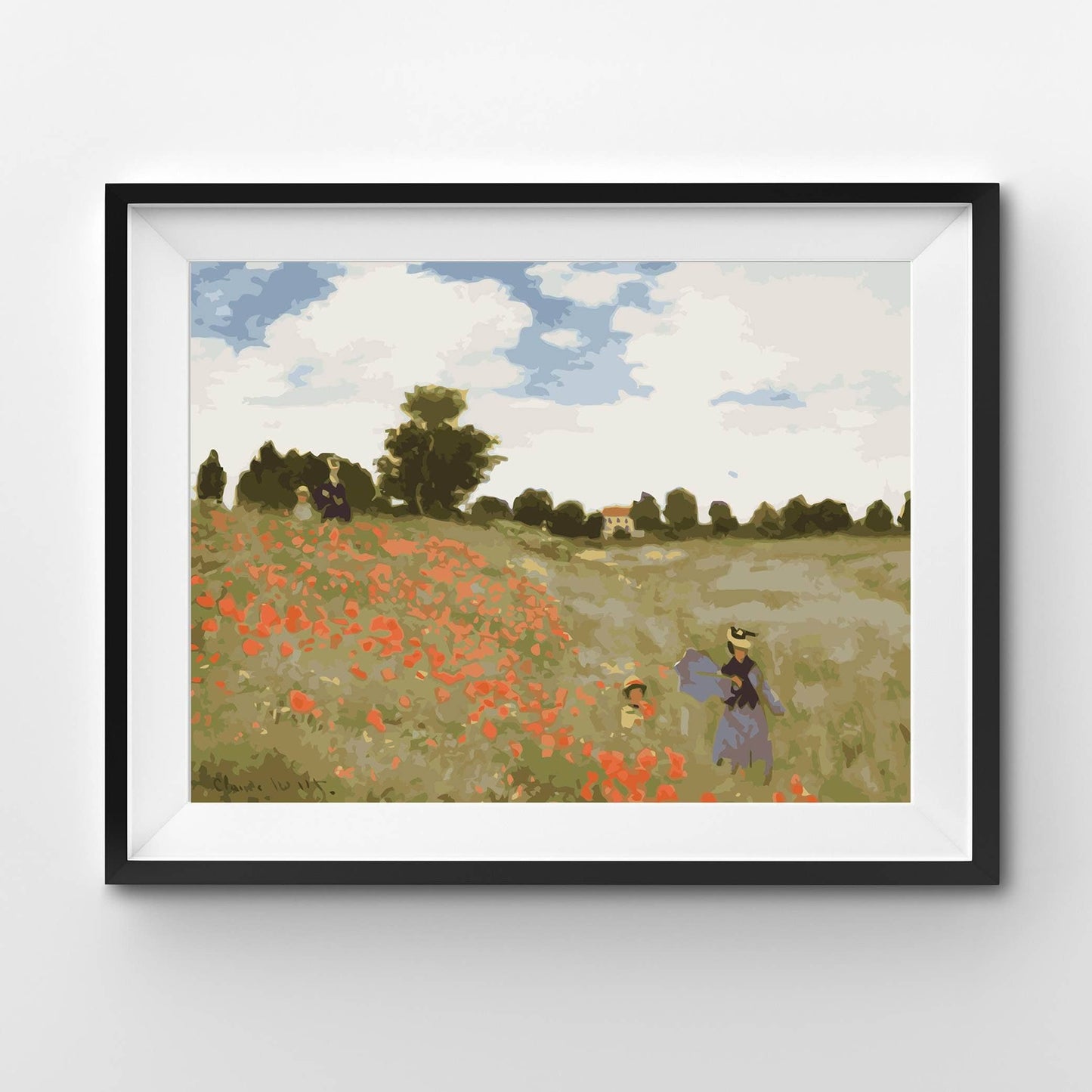 Winnie's Picks - Poppies, by Claude Monet - Gift for Christmas Decor Paint by Numbers Kit: Without Frame
