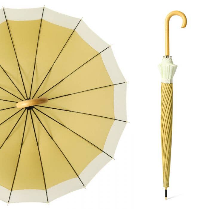 PEACH ACCESSORIES - 3468 two tones pastel colour umbrellas: Pastel Green