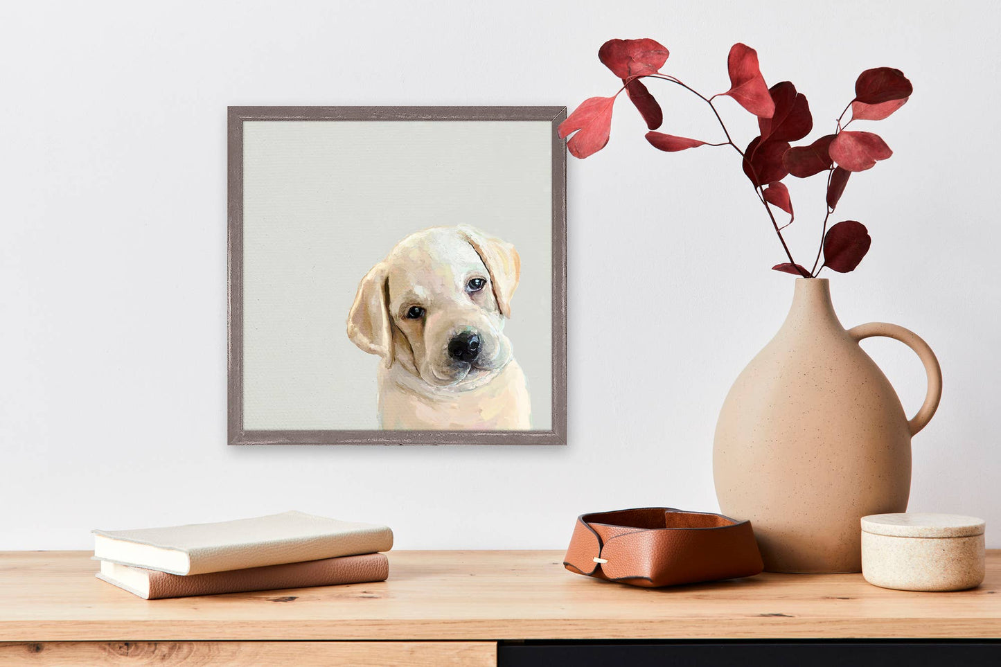 GreenBox Art - Best Friend - Simple Yellow Lab Pup Mini Framed Canvas