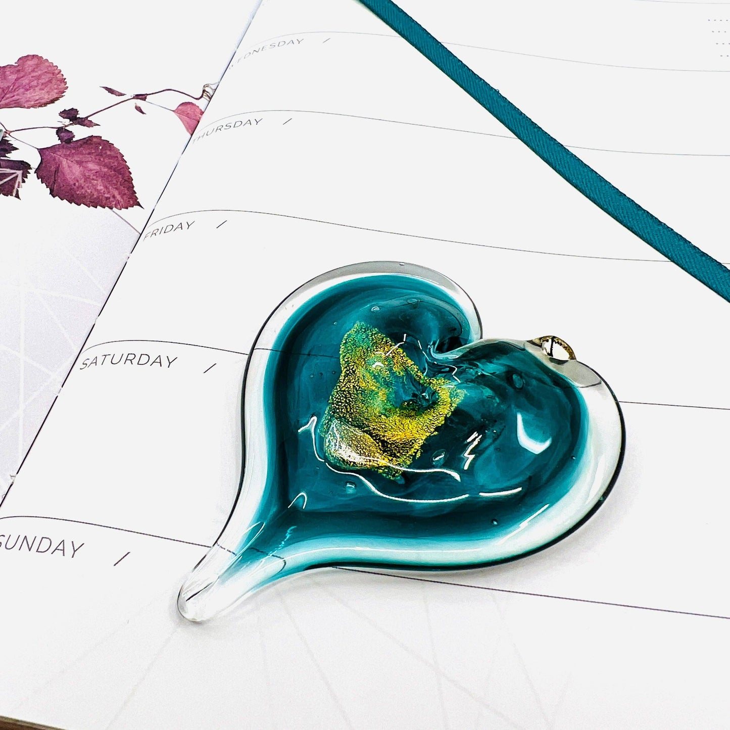Luke Adams Glass - Birthstone Small 3" Hearts Set: 12 (1 of each)
