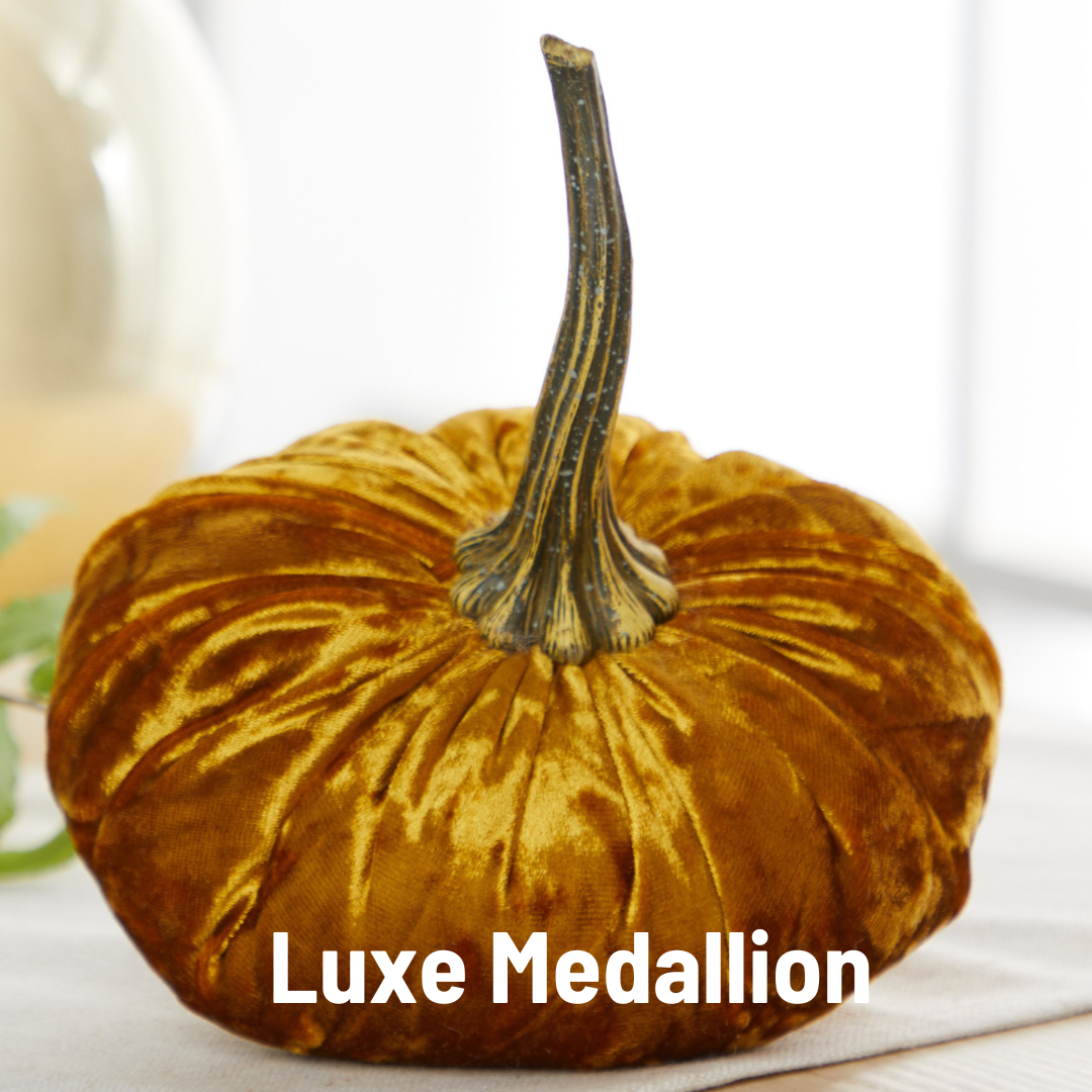 Your Heart's Content - Pumpkin Large Velvet, Fall Decor, Shelf Sitter, Tablescape: Avocado