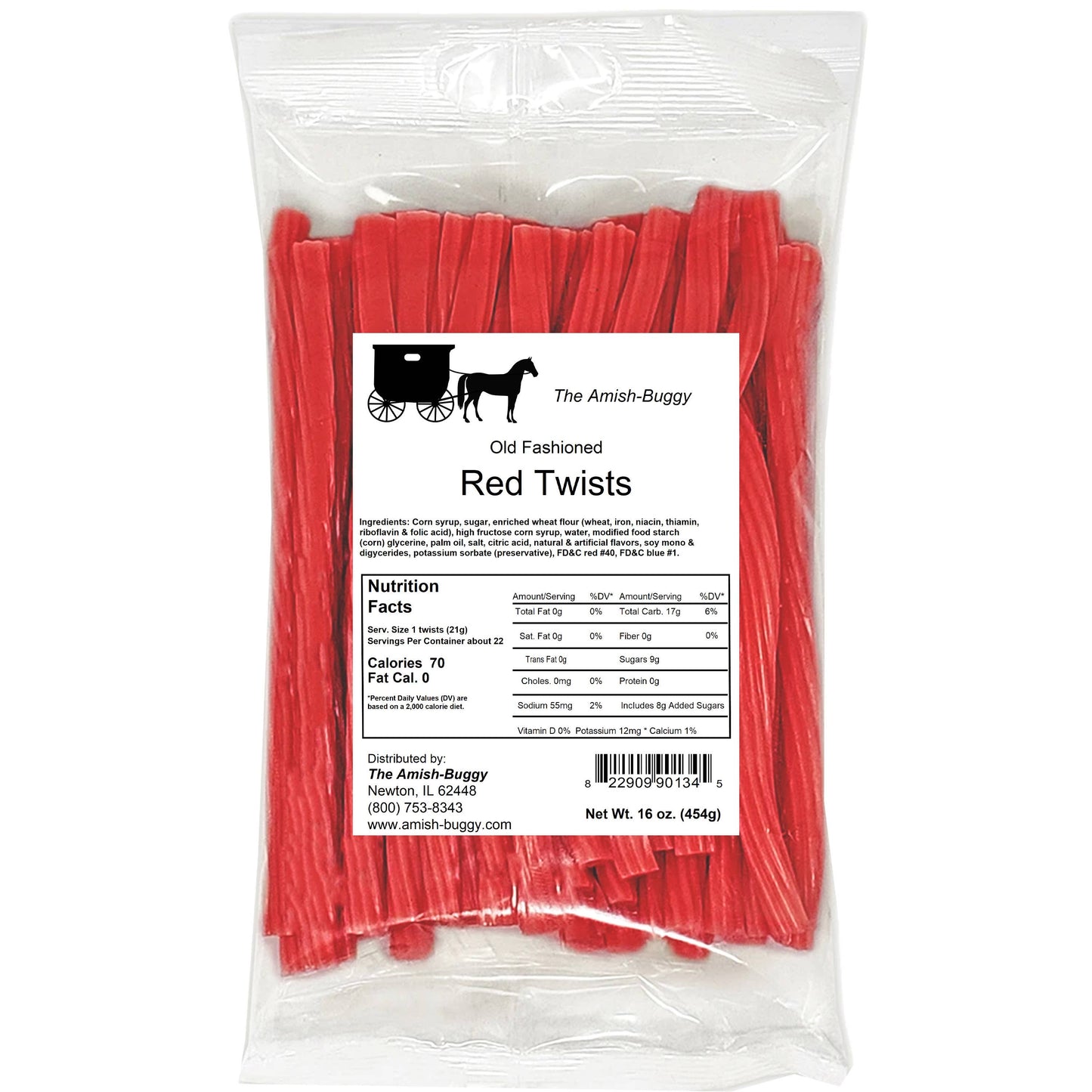 Arndt's Fudgery LLC - Licorice Twists 16 oz. Bag: Black