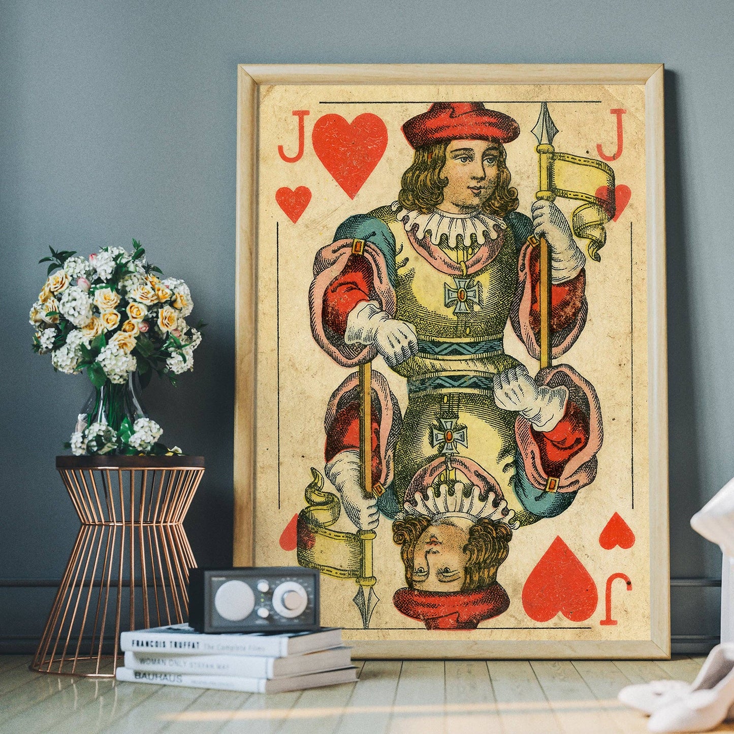 Ink & Drop - Vintage Playing Card Print - Jack of Hearts: 11 ¾ x 15 ¾ in | 30x40 cm / Matte