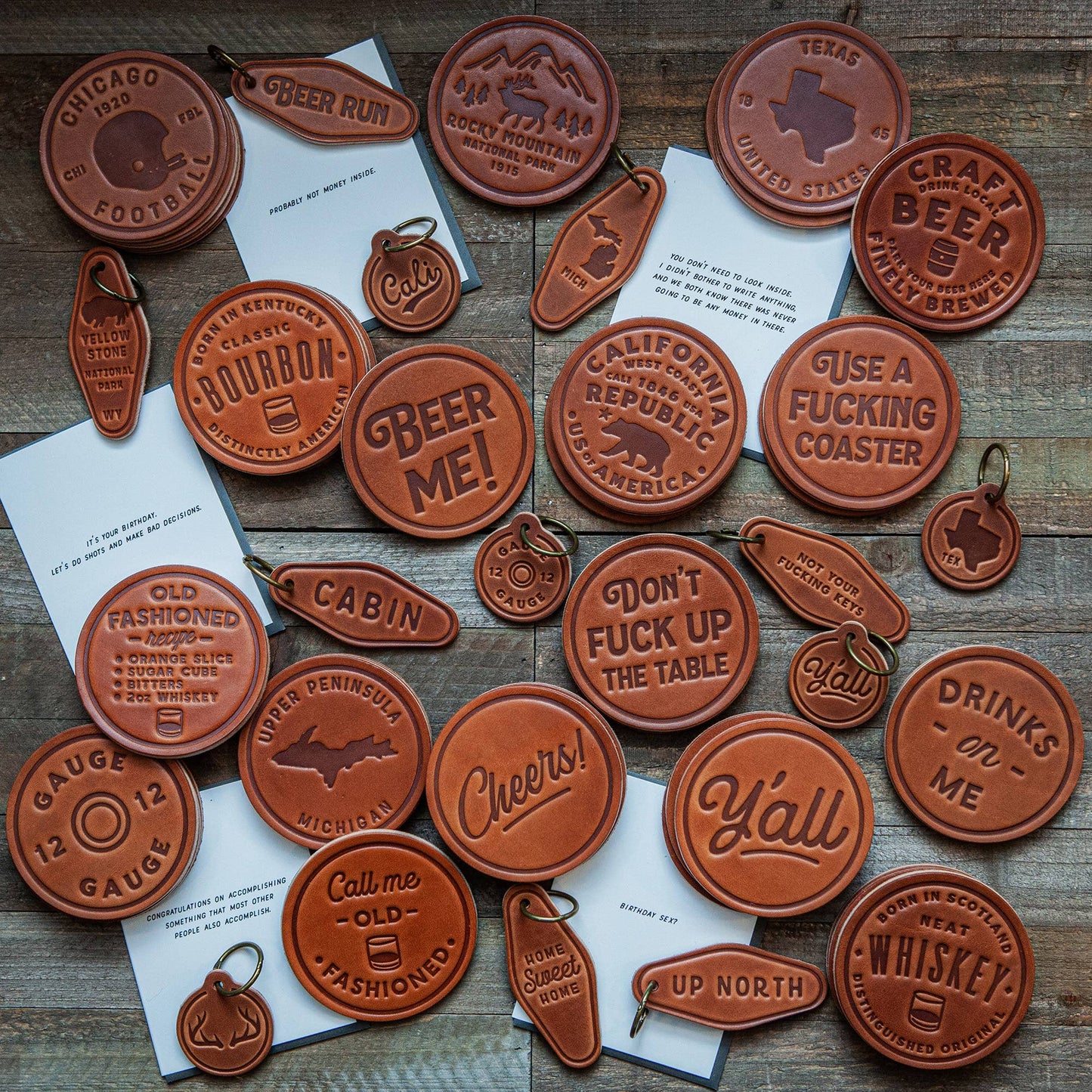 Sugarhouse Leather - Bourbon Leather Coaster