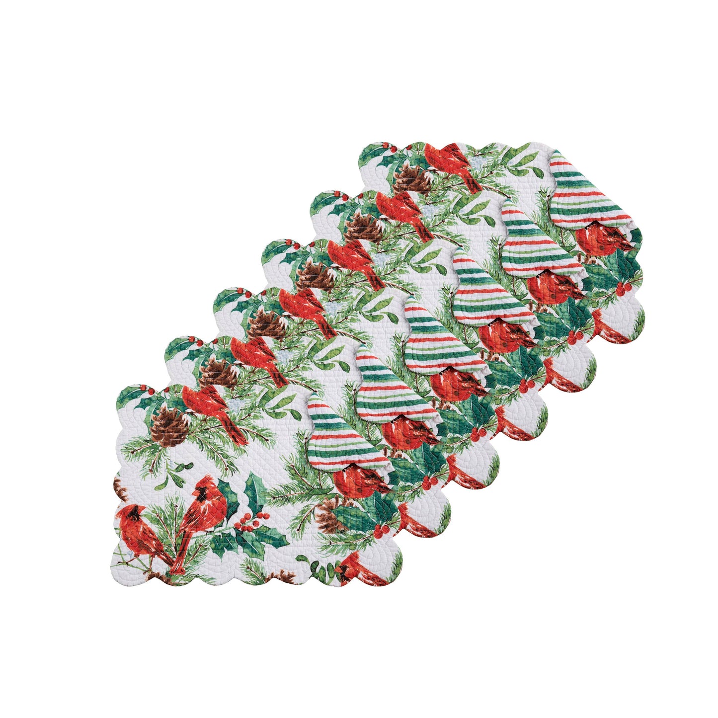 C&F Home - Christmas Delwyn Cardinal Placemat Set 6