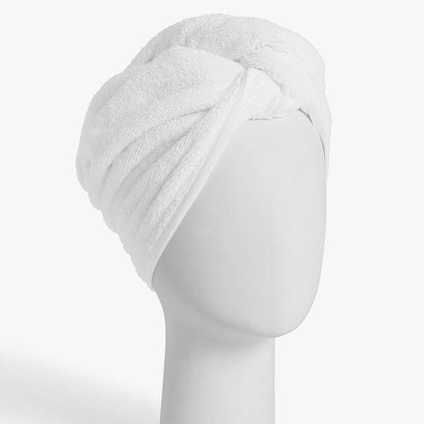 Allure Bath Fashions - Towelling Hair Wraps 100% Cotton - Pack of 2: White