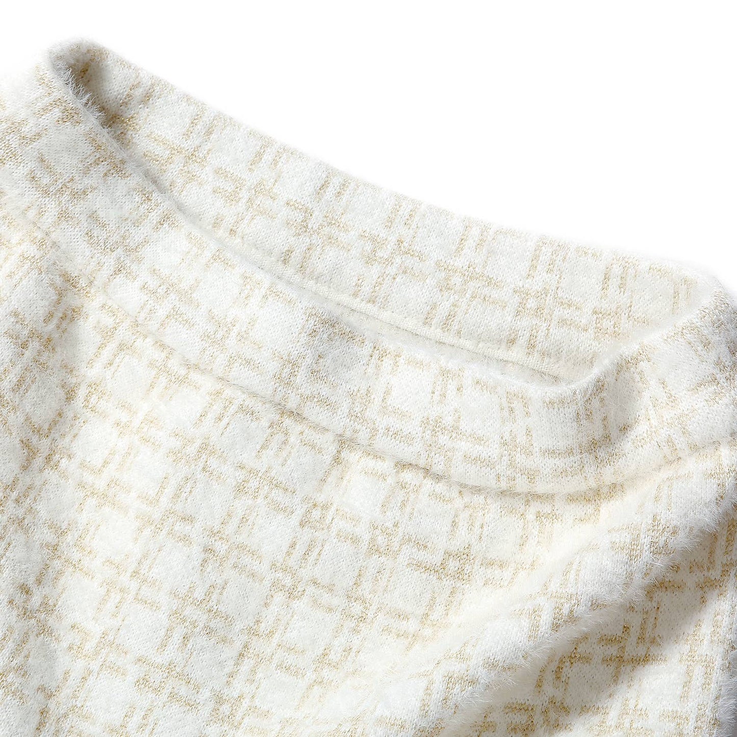 PEACH ACCESSORIES - SD195 Luxurious matching set soft cardigan skirt in Cream